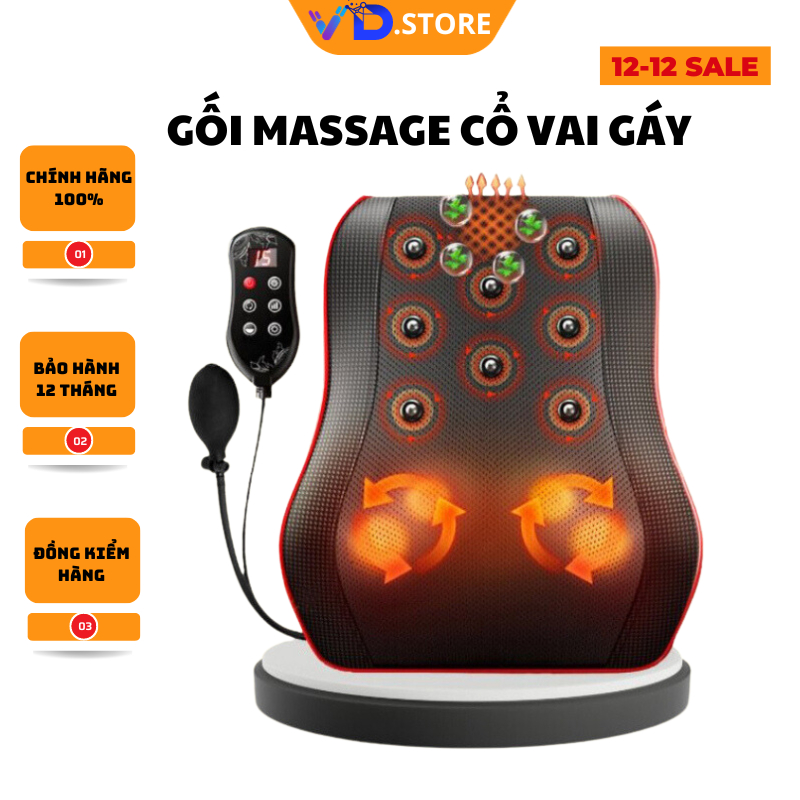 Máy Massage cổ vai gáy 20 BI giảm nhức mỏi toàn thân cao cấp thế hệ mới-VD.STORE