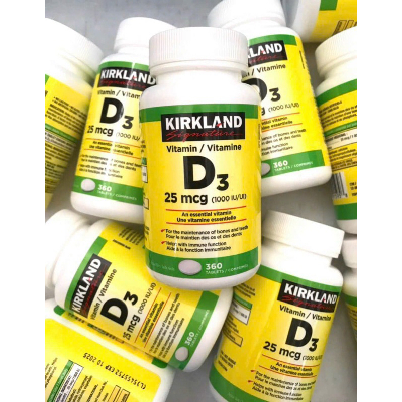 [Date 9/2025] Viên Uống Kirkland Bổ Sung Vitamin D3 360 viên – Mỹ