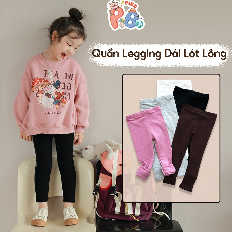 Quần Legging Dài Zip Lông Thu Đông Bé Gái BaByBoo- PiBo Store-T1