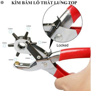 Kìm bấm Lỗ Dây nịt thắt lưng Top K6012A kèm 100 khoen dùng để đục lỗ, đột lỗ, bấm lỗ trên dây nịt