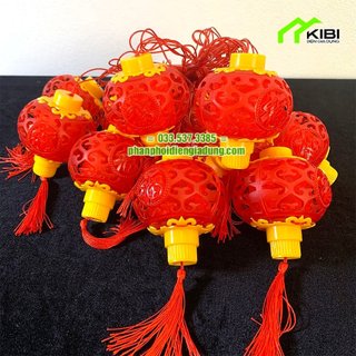Đèn nháy chơi tết, dây đèn led 12 bóng hình đèn lồng