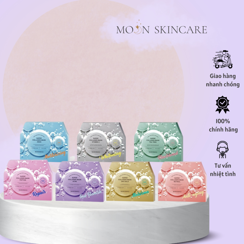 Mẫu Super Collagen - Mặt Nạ Banobagi Vita Genic Jelly Mask Hàn Quốc Hộp 10 Miếng