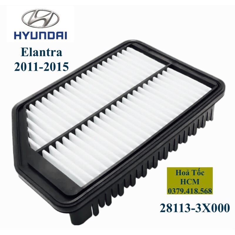[ Huyndai Elantra 2011-2015] Lọc gió động cơ ô tô Elantra (Quà tặng) mã 28113-3X000