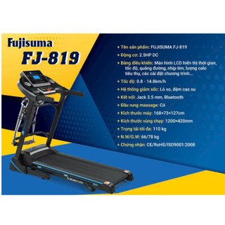Máy chạy bộ đa năng fujisuma fj-819 - bảo hành 5 năm - cam kết chính hãng