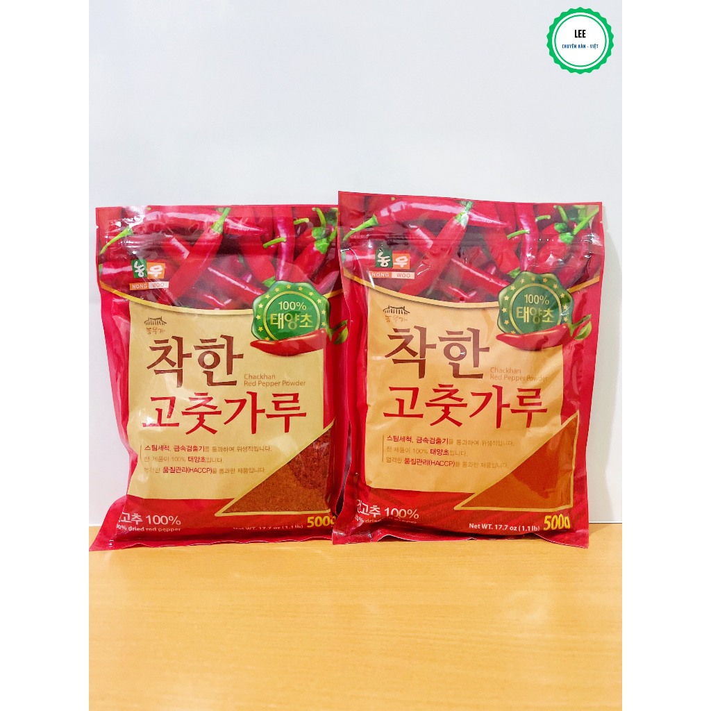 BỘT ỚT HÀN QUỐC 500G (VẢY/MỊN)