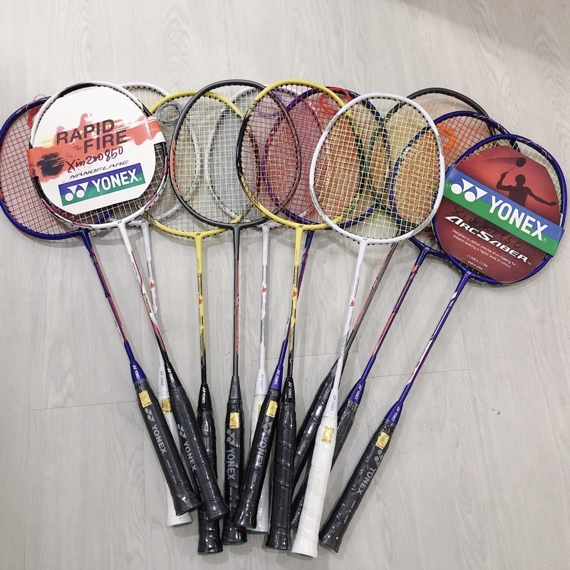 Bộ 1 Vợt Cầu Lông Yonex Khung Carbon Căng Sẵn 8kg  Kèm Bao Đựng Vợt , bảo hành 12 tháng