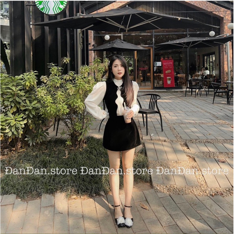 SET 3 MÓN NHUNG: SƠ MO VOAN + KHOÁC NHUNG GILE CÀI NƠ ĐÁ + CHÂN VÁY