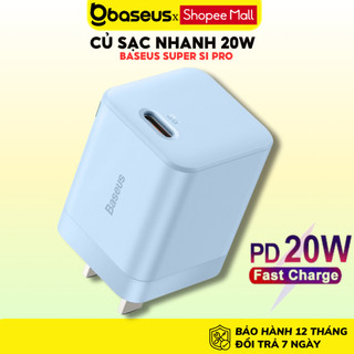Củ Sạc Nhanh 20W Nhỏ Gọn Baseus Super Si Pro chân gập gọn nhỏ gọn cho iPhone 8 11 12 13 14promax