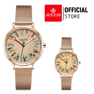 Julius official | đồng hồ nữ julius ja-1386 dây thép