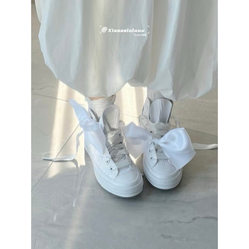 ⚡️BEST QUALITY⚡️ Giày thể thao Converse 1970s Wedding Brocade High top white