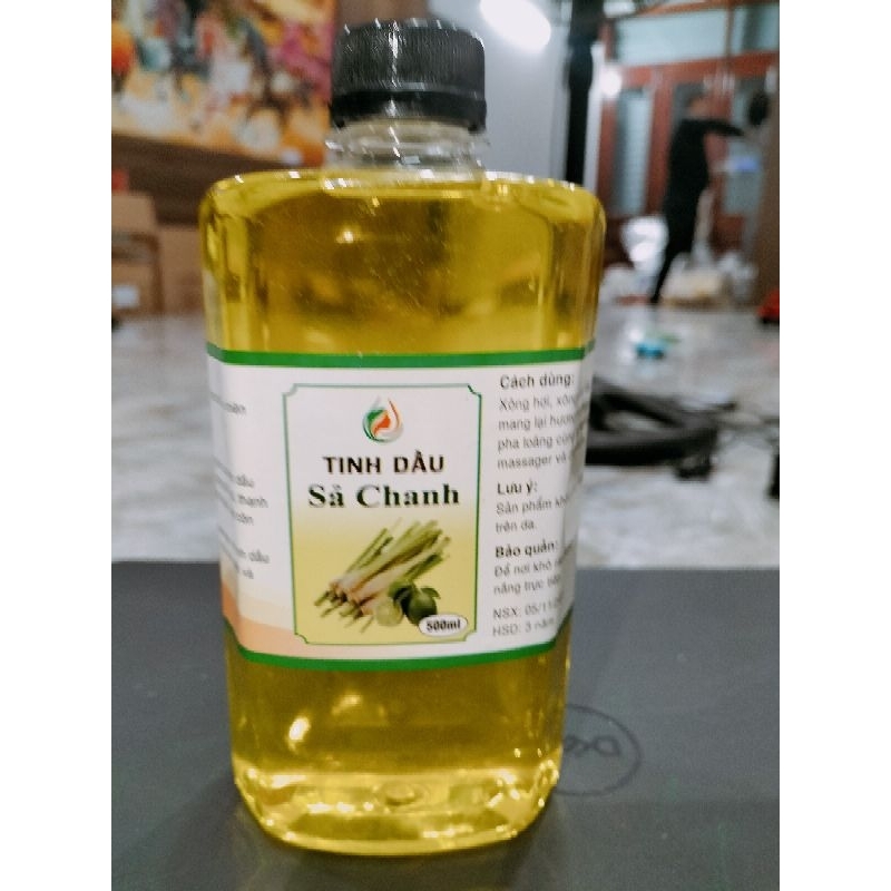 Tinh dầu sả chanh chai vuông lau sàn 500ml