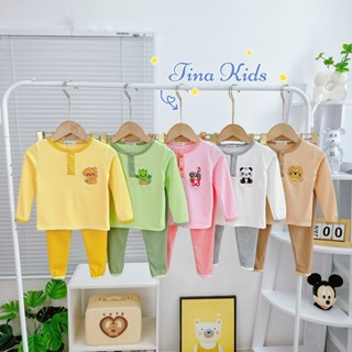 Bộ Đồ Dài Tay, Bộ Đồ Thun Gân Cho Bé Trai, Bé Gái Hàng MinKy Mom Thêu Hình Xinh Xắn Cho Bé Từ 7Kg - 28Kg