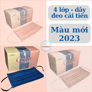 Màu pastel xu hướng 2024 - Khẩu trang y tế kháng khuẩn Famapro 4 lớp dây