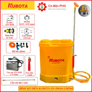 Bình phun thuốc trừ sâu bằng điện  KUBOTA 20 Lít 1 bơm xịt êm | Bình xịt điện | Bình phun khử khuẩn
