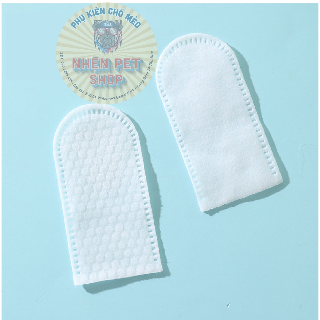 Khăn lao tai,mắt,mũi,miệng cho chó mèo_Khăn lao răng cho chó mèo