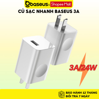 Củ sạc nhanh Baseus 3A/24W QC 3.0 siêu nhanh chống quá tải nhiệt cho iP samsung xiaomi