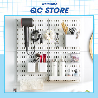  Pegboard decor trang trí nhà tắm kệ đựng treo đồ phòng tắm nhà vệ sinh dán tường không cần khoan đục bảo hành 12 tháng 