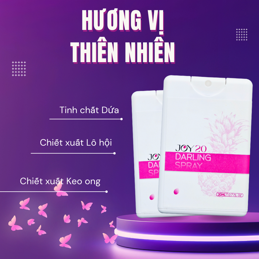 Nước hoa cô bé xịt ngon JOY20 mùi hương hoa quả dứa thơm bikini 20ml