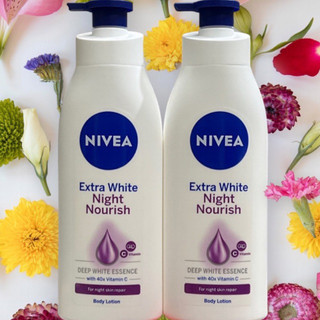 Sữa Dưỡng Thể Trắng Da Nivea Ban Đêm 350ml tăng cường 40 lần vitamin C