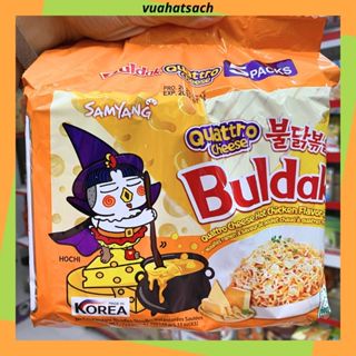 5 gói mì khô gà cay Samyang vị Quattro Cheese Hàn Quốc (5 gói x 145gram/gói)