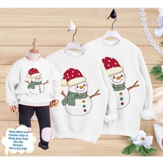 ☃️❄️☃️video áo nỉ sweater người tuyết siêu đẹp, áo nỉ gia đình loại 1 đủ màu đủ size