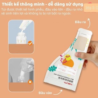 [Mua 1 hộp tặng 1 bút] Túi trữ sữa, túi đựng sữa bột Misuta (hộp 30 túi)