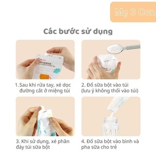 [Mua 1 hộp tặng 1 bút] Túi trữ sữa, túi đựng sữa bột Misuta (hộp 30 túi)
