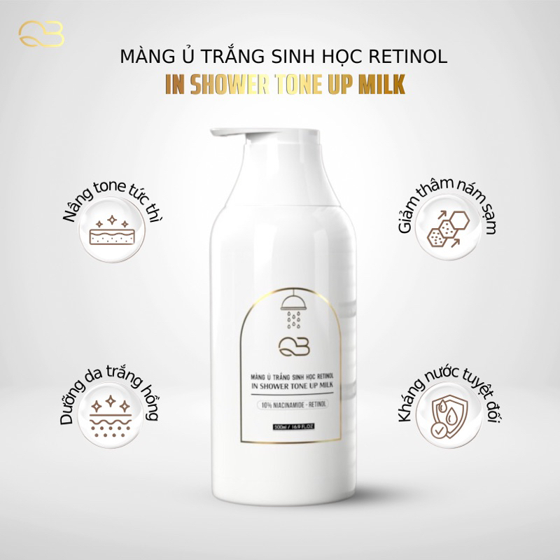 MÀNG Ủ TRẮNG SINH HỌC RETINOL - IN SHOWER TONE UP MILK