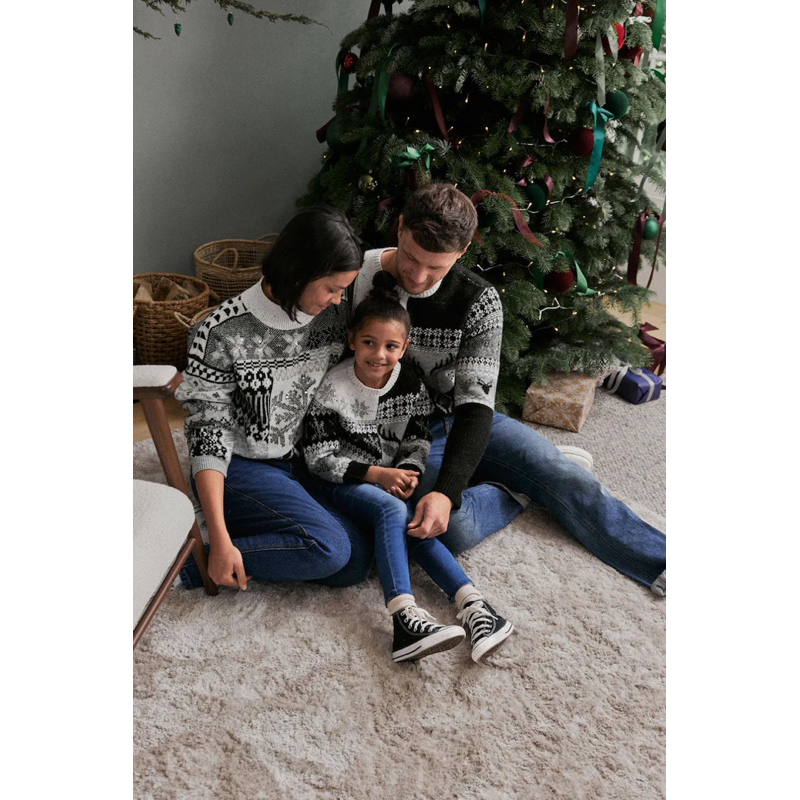 Áo len tuần lộc ghi hoạ tiết nxt cho bé