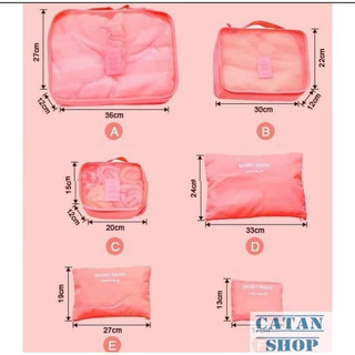 Set 6 túi đựng đồ đi du lịch