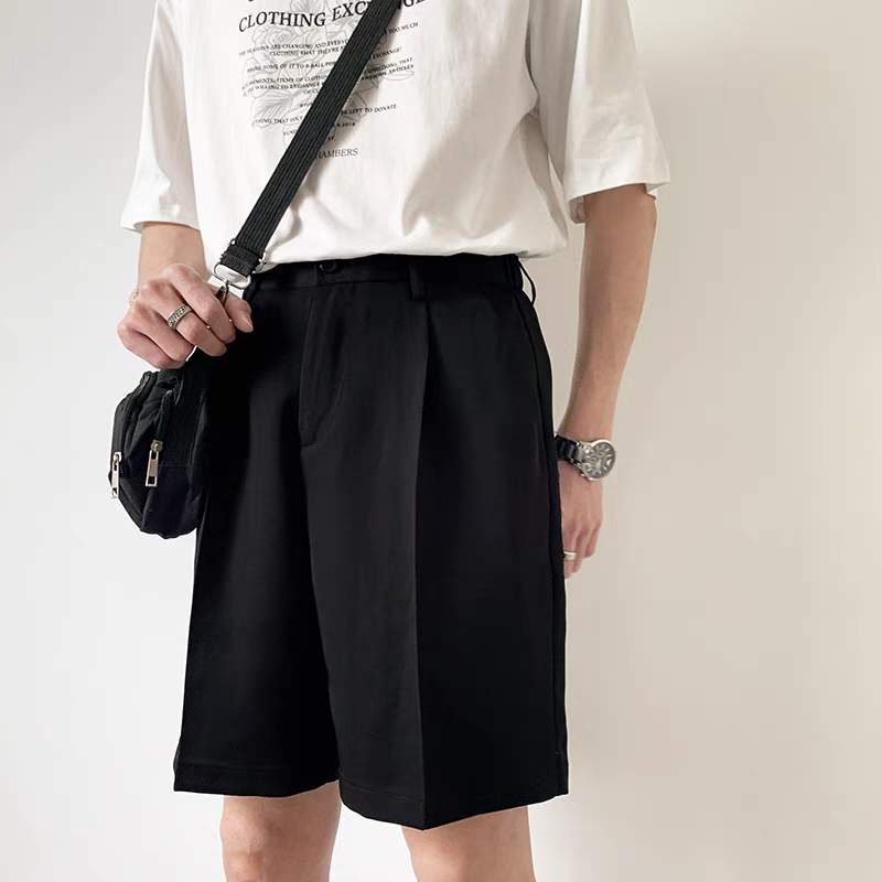 Quần ngố nam quần short tây nam thiết kế cạp chun phía sau lưng co giãn kiểu dáng thoải mái