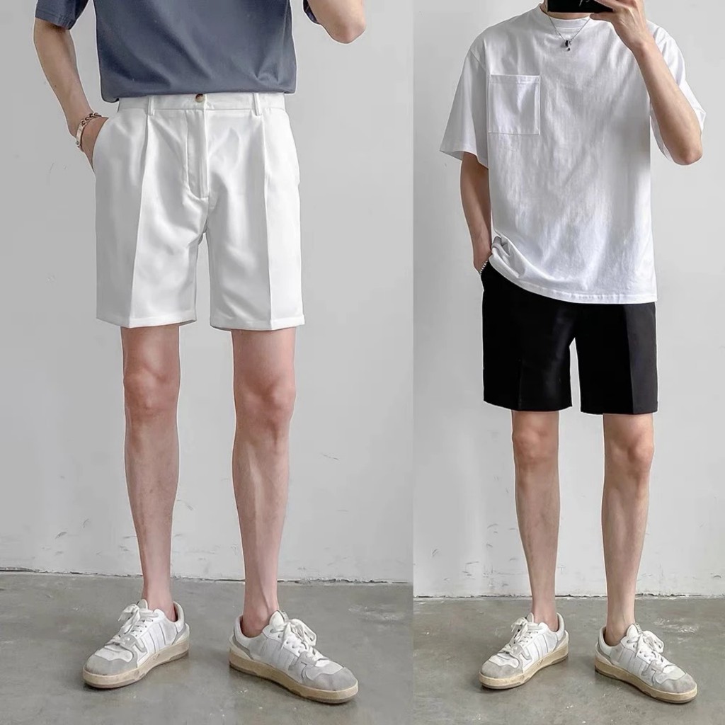 Quần ngố nam quần short tây nam thiết kế cạp chun phía sau lưng co giãn kiểu dáng thoải mái