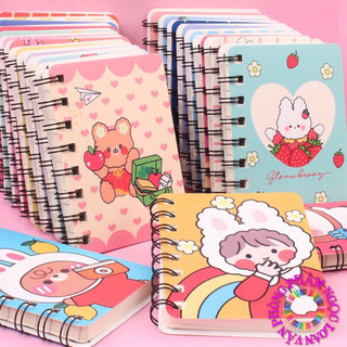 Sổ tay cute hoạt hình đẹp dễ thương, sổ tay ghi chép lò xo mini nhỏ gọn bỏ túi 80 trang a7 có dòng kẻ
