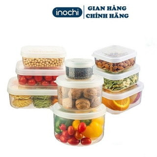 [BỘ 3 HỘP ] Hộp Nhựa Đựng Thức ăn Thực Phẩm Hokkaido inochi Nhựa Cao Cấp Để Tủ Lạnh Giữ Nhiệt