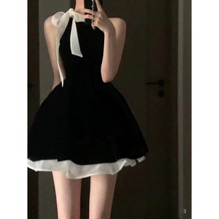 ĐẦM ĐEN CỔ YẾM PHỐI VOAN NƠ CỔ💦