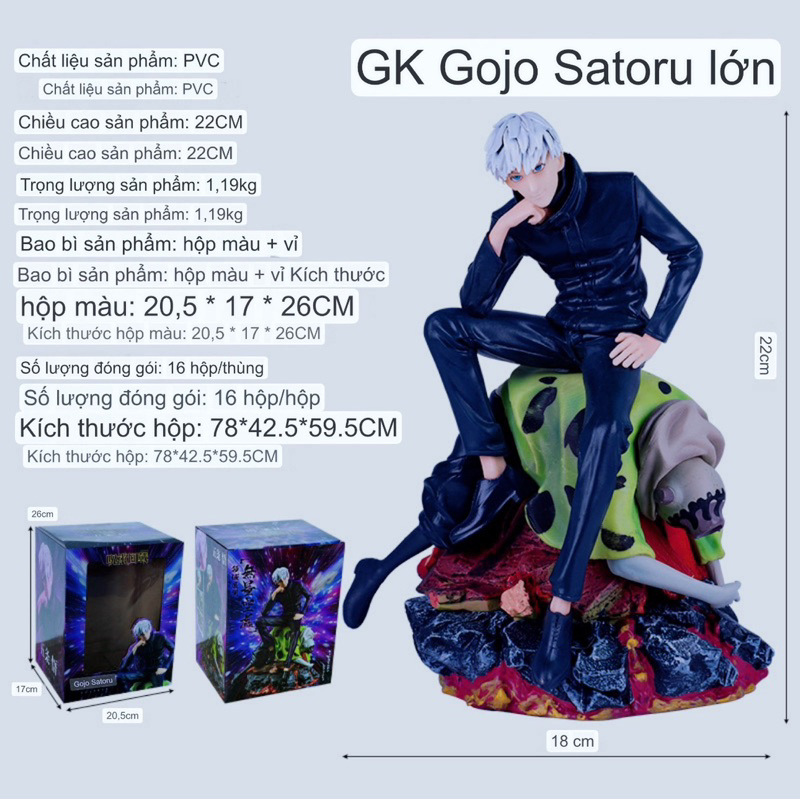 Mô hình Gojo Satoru cao 22cm