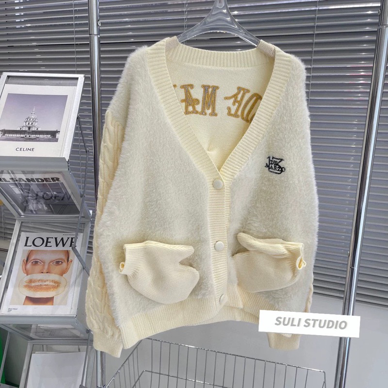 Áo Len Cadigan 13De Marzo kèm gấu, hàng 1:1