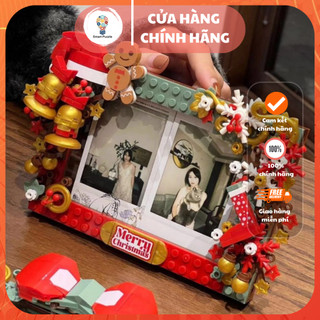 Qùa tặng mô hình lắp ráp khung ảnh giáng sinh,mô hình trang trí noel mô hình decor cao cấp