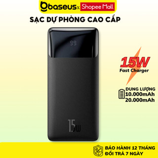 Sạc dự phòng Baseus Bipow 15W 10000mAh 20000mAh 30000mAh siêu bền dùng cho iP samsung xiaomi