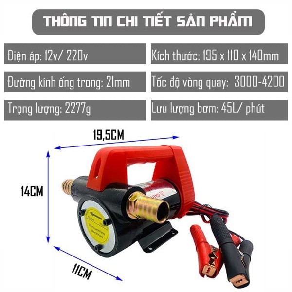 Máy bơm hút chất lỏng, dầu nhớt nhiên liệu đa năng