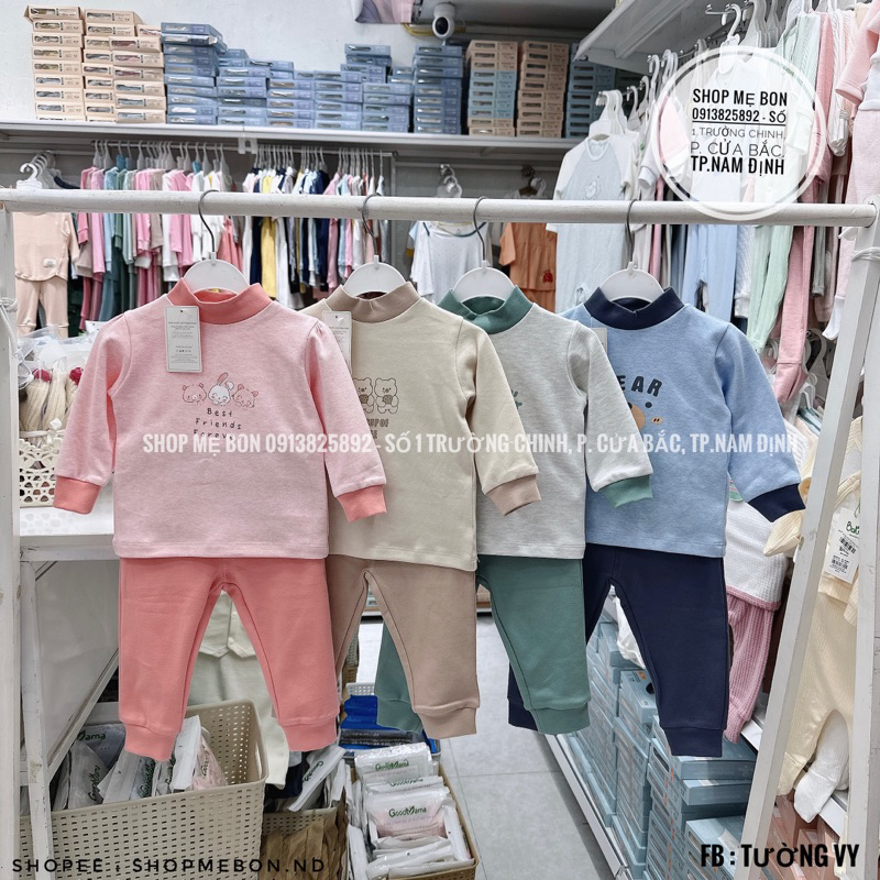 Bộ Moon dài tay giữ nhiệt cao cổ cho bé trai bé gái