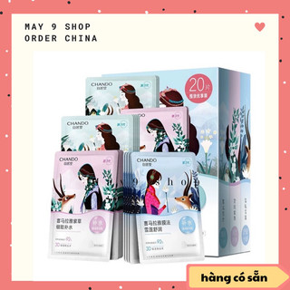 Hộp 20 mặt nạ mask giấy chando himalaya mix 3 loại