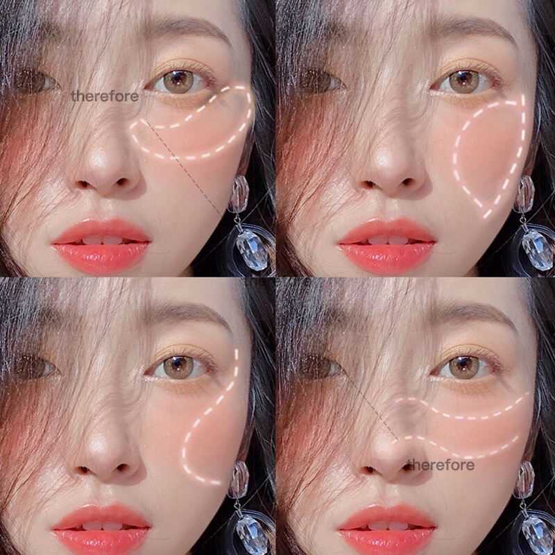 Phấn má hồng búp bê Lameila đơn sắc hàng nội địa Trung tặng kèm cọ, có sẵn gương soi MyCi Beauty Cosmetics