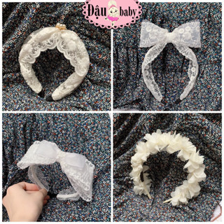 Bờm turban ren nơ kiểu Hàn xinh xắn made by Đậu Baby Kids