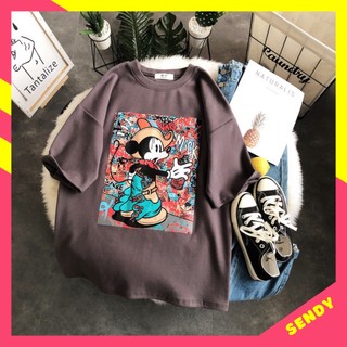 Áo thun nữ tay ngắn giản dị, in hình chuột MICKEY cho hè 2020 - ANU26