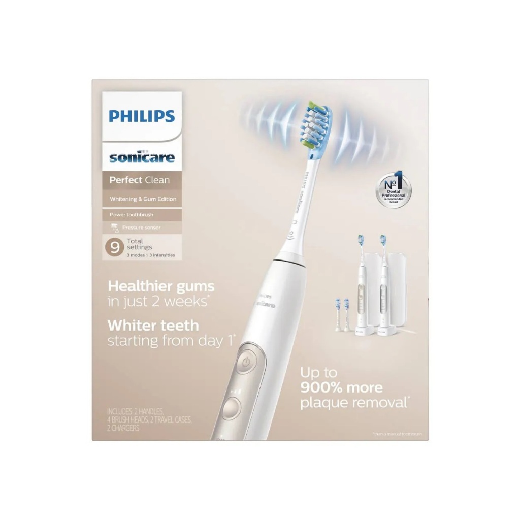 Set 2 bàn chải philips sonicre perfect clean