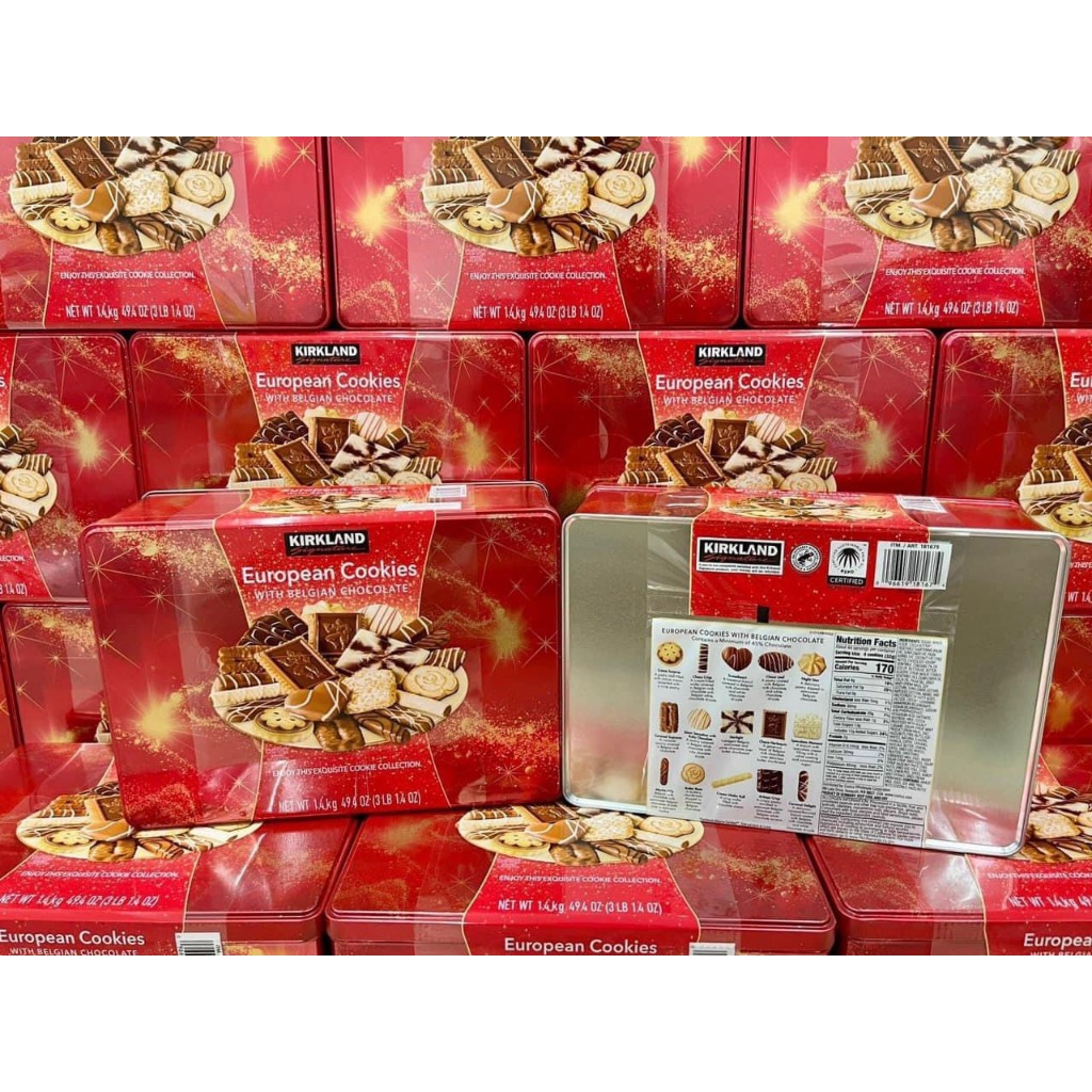 BÁNH QUY KIRKLAND SIGNATURE EUROPEAN COOKIES WITH BELGIAN CHOCOLATE 1.4KG