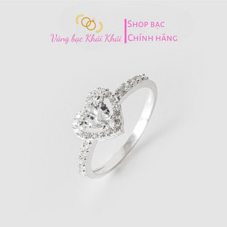Nhẫn trái tim bạc ta - Nhẫn tim bạc ta - Nhẫn nữ bạc ta - Vàng bạc Khải Khải