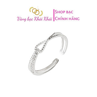Nhẫn nữ Bạc ta kiểu dáng hót , sáng bóng , sang chảnh - Vàng bạc Khải khải
