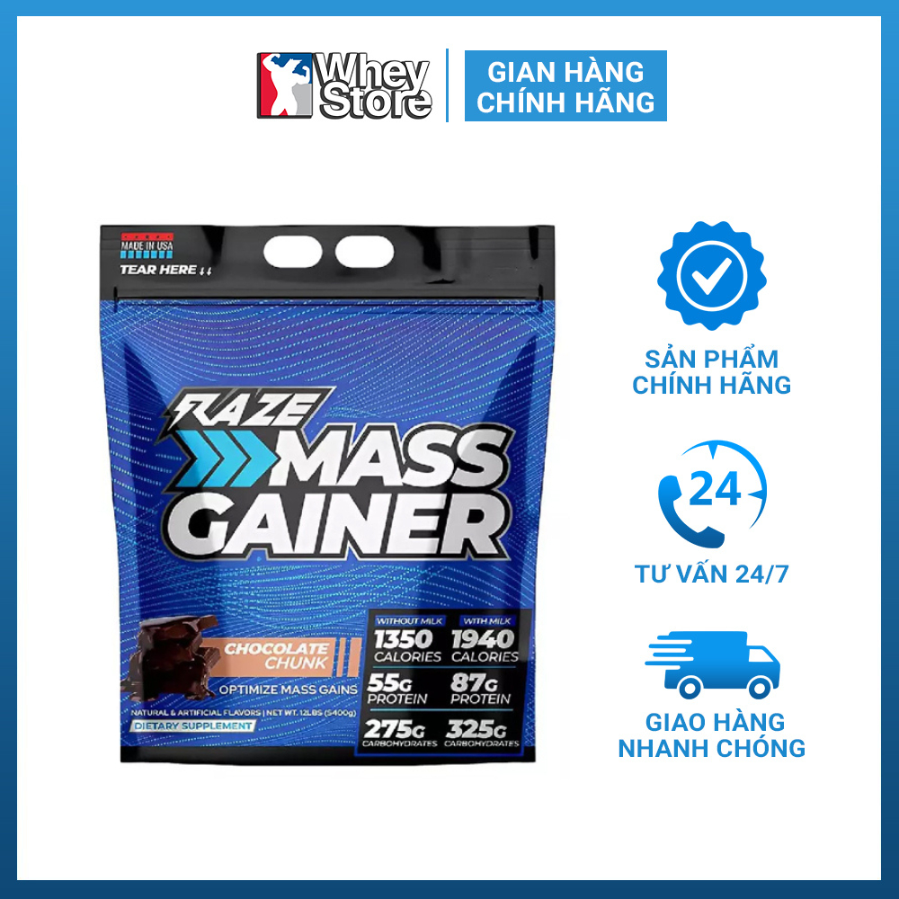 Hỗ Trợ Tăng Cân Raze Mass Gainer 12lbs Chính Hãng